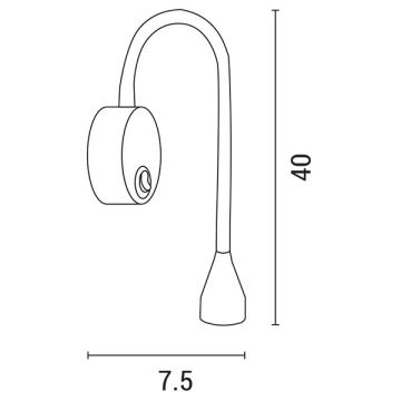 LED Pielāgojama maza lampa IONAS LED/3W/230V 3000K balta