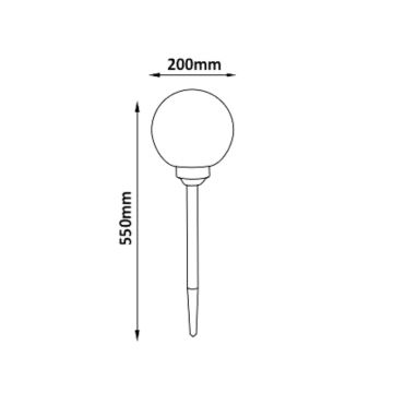 LED RGB Saules eneģijas lampa LED-RGB/0,2W/AA 1,2V/600mAh IP44