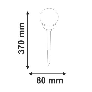 LED RGB Saules enerģijas Lampa 0.04W/1.2V IP44