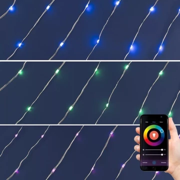 LED RGB Ziemassvētku aptumšojama virtene 200xLED/29 funkcijas 20,4m