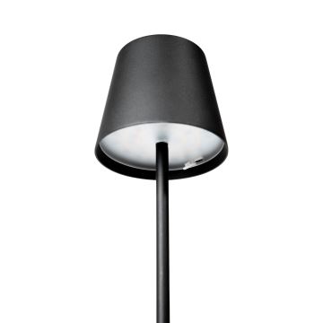 LED RGBW Aptumšojama āra rechargeable lampa LED/4W/4000 mAh 3000/4000/5500K IP44 melna