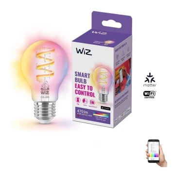 LED RGBW Aptumšojama spuldze A60 E27/6,3W/230V 2200-6500K Wi-Fi - WiZ