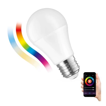 LED RGBW Aptumšojama spuldze E27/9W/230V 2700-6500K Wi-Fi Tuya