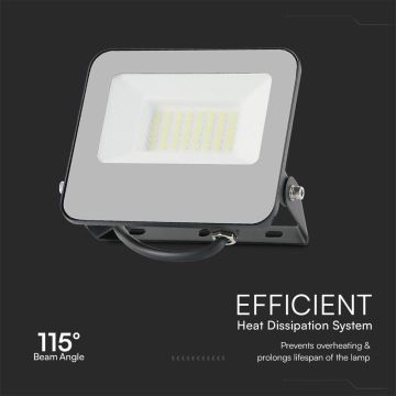 LED RGBW Aptumšojams prožektors LED/30W/230V IP65 pelēka + tālvadības pults