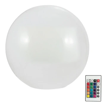 LED RGBW Saules enerģijas lampa BALL LED/3,2V d. 20 cm IP65 + tālvadības pults