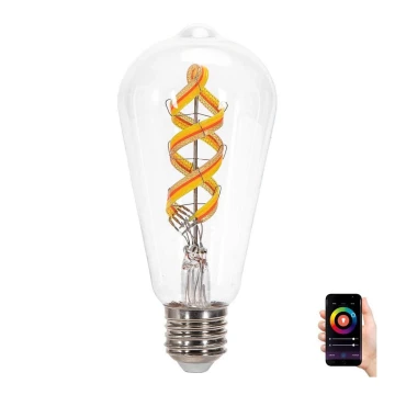 LED RGBW Spuldze FILAMENT ST64 E27/4,9W/230V 2700-6500K - Aigostar