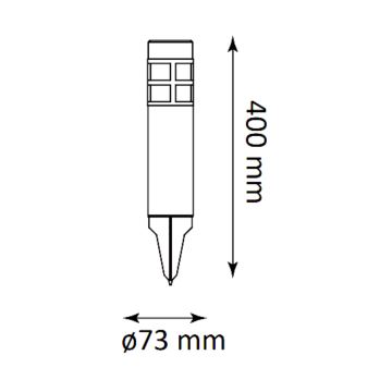 LED Saules enerģijas āra lampa MARK LED/1,2V IP44