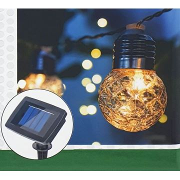 LED Saules enerģijas āra virtene 10xLED/1,2V 2,2 m IP44