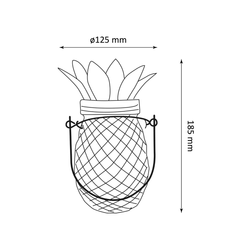 LED Saules enerģijas lampa PINEAPPLE LED/1,2V IP44