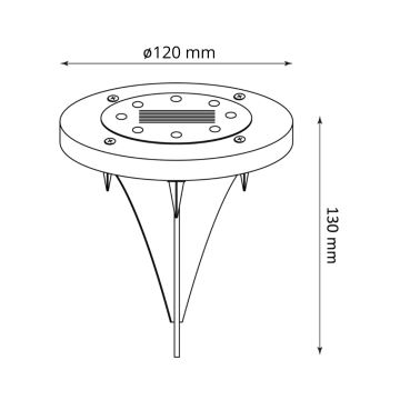 LED Saules enerģijas lampa SOL LED/1,2V IP44