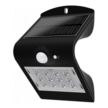 LED Saules enerģijas sienas lampa ar sensoru LED/1.5W/3,7V IP65
