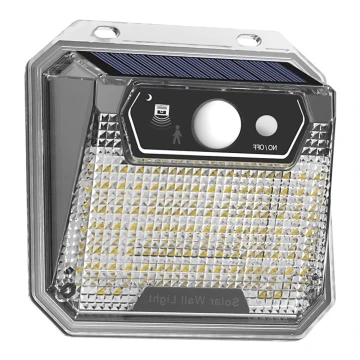 LED Saules enerģijas sienas lampa ar sensoru LED/3W/5,5V IP65