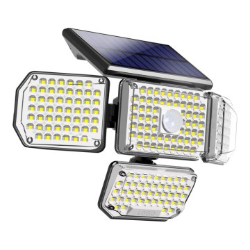 LED Saules enerģijas sienas lampa ar sensoru LED/5W/5,5V 3000K/6500K IP44