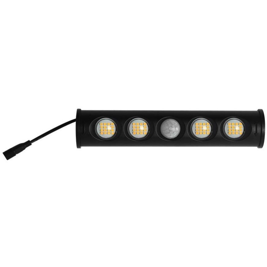 LED Saules enerģijas sienas lampa ar sensoru LED/8W/3,7V IP65 6000K