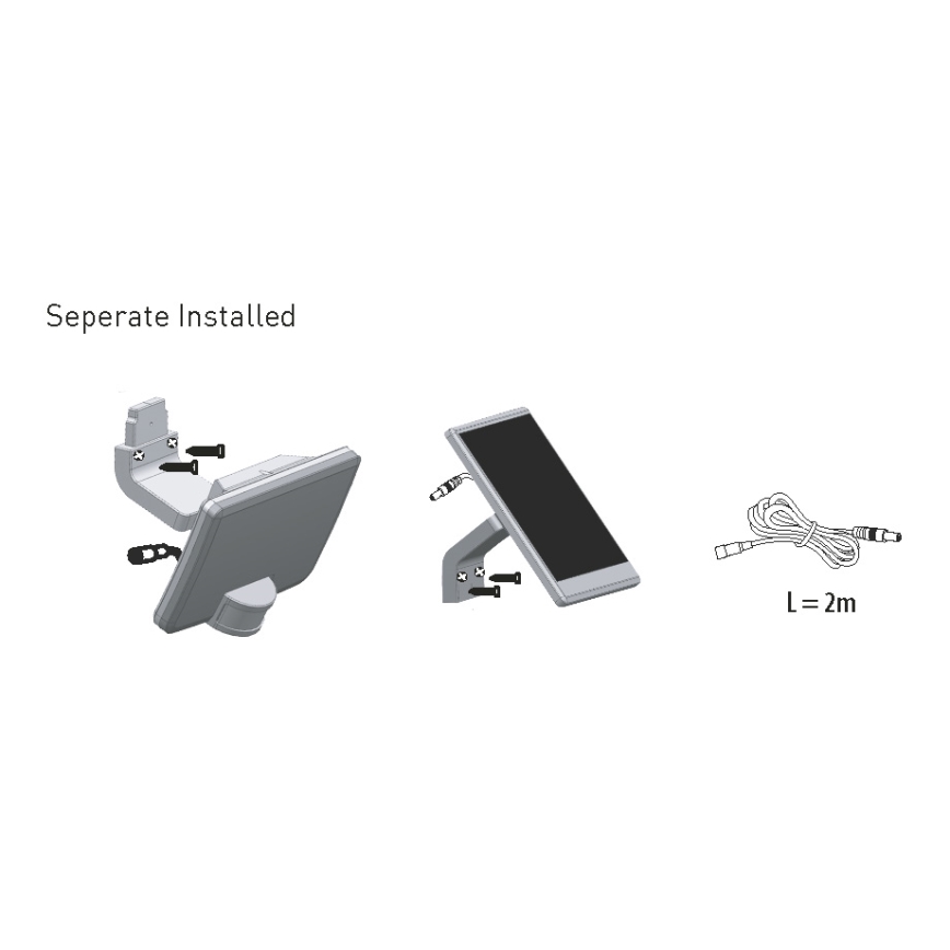 LED Saules enerģijas sienas lampa ar sensoru LED/8W IP54