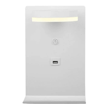 LED Sienas gaismeklis ar lādētāju COMPACT LED/4W/230V