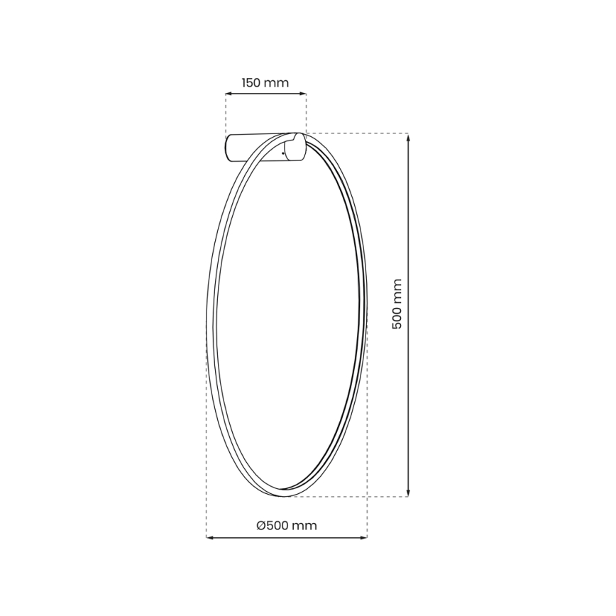 LED Sienas lampa SATURNO LED/25W/230V d. 50 cm IP44 antracīta