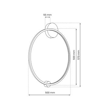 LED Sienas lampa SATURNO LED/25W/230V d. 50 cm IP44 antracīta