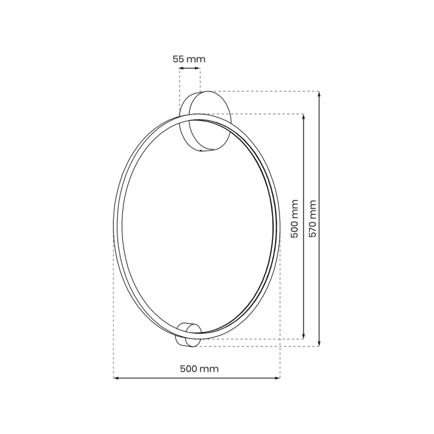 LED Sienas lampa SATURNO LED/25W/230V d. 50 cm IP44 antracīta