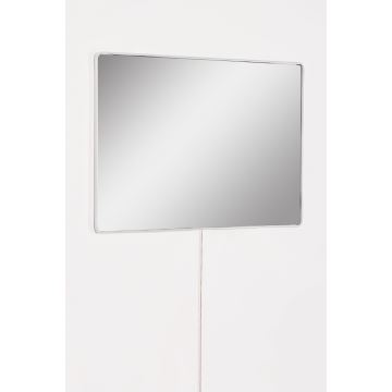 LED Sienas spogulis ar aizmugurējais apgaismojums RECTANGULAR 60x40 cm balta