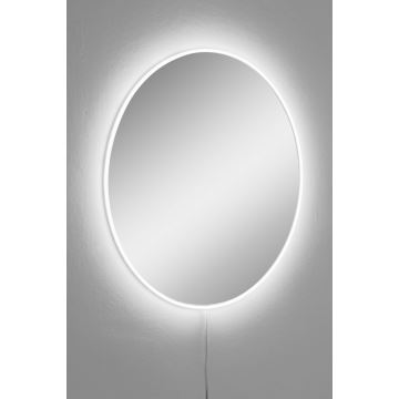 LED Sienas spogulis ar aizmugurējais apgaismojums ROUND d. 40 cm balta