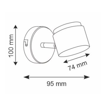 LED Sienas starmetis KUBIK LED/4,2W/230V balts