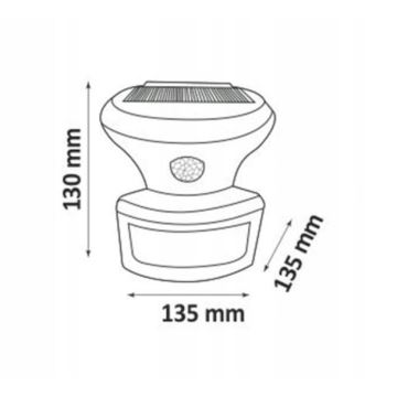 LED Solar sensors reflector PIR LED/5W IP44