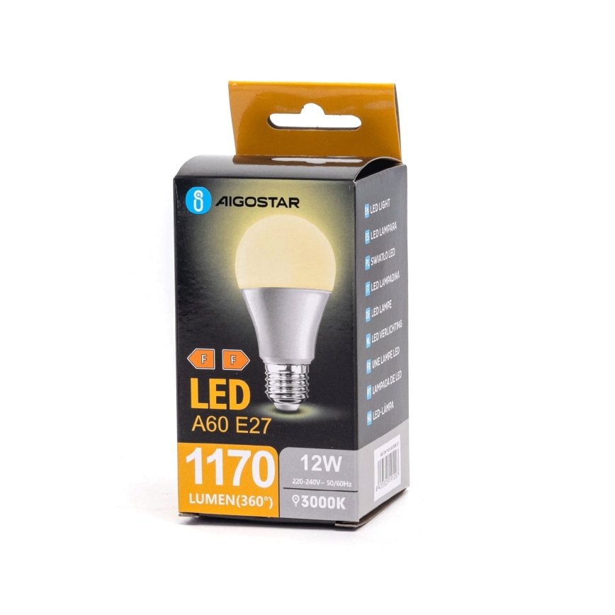 LED Spuldze A60 E27/12W/230V 3000K - Aigostar