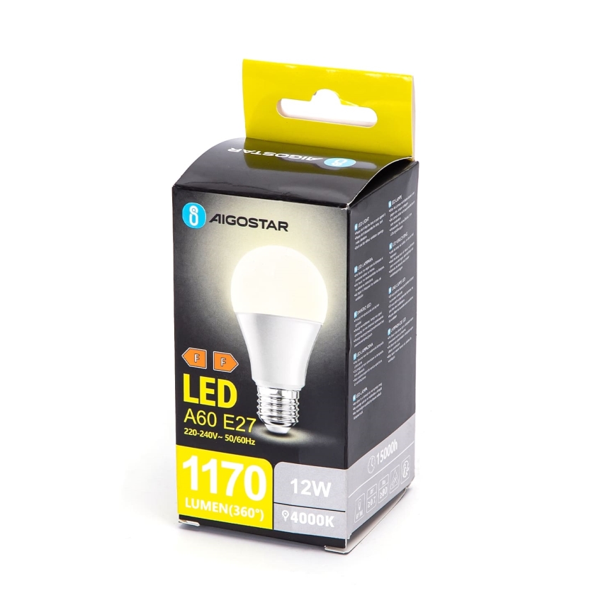 LED Spuldze A60 E27/12W/230V 4000K - Aigostar