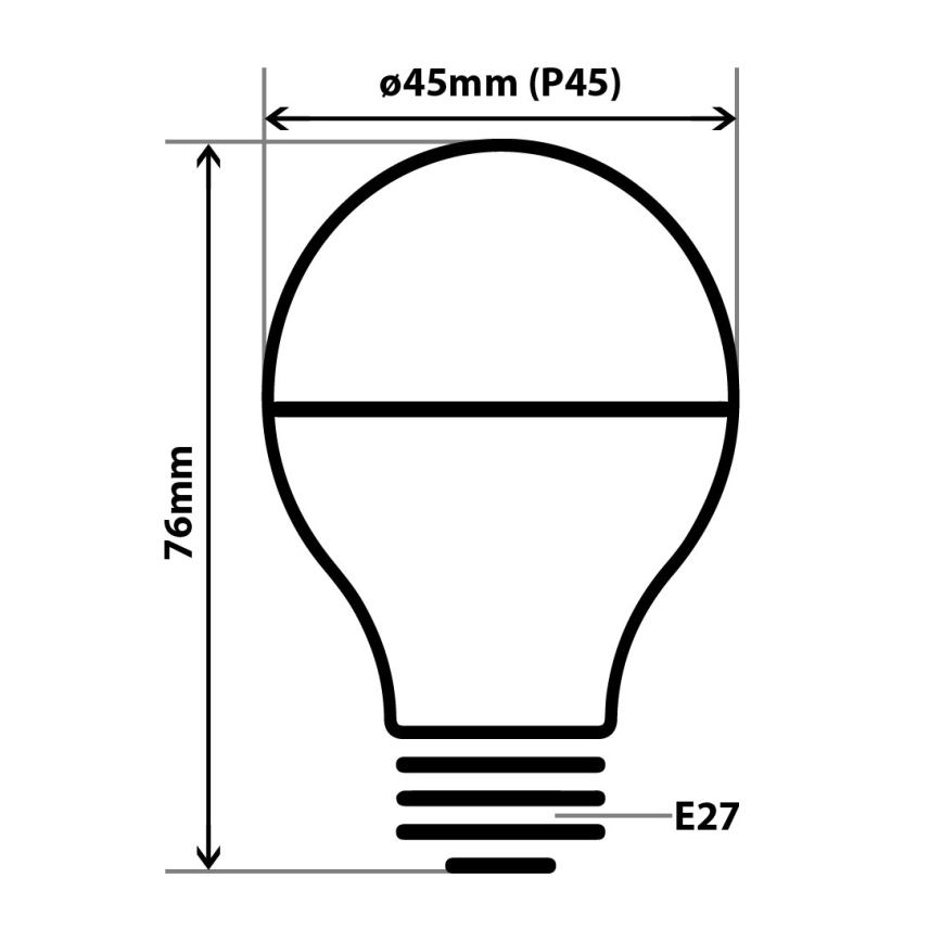 LED Spuldze ar spoguļveida sfērisku kupolu DECOR MIRROR P45 E27/5W/230V 4200K zelta