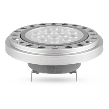 LED Spuldze AR111 G53/12W/12V 3000K sudraba 30°