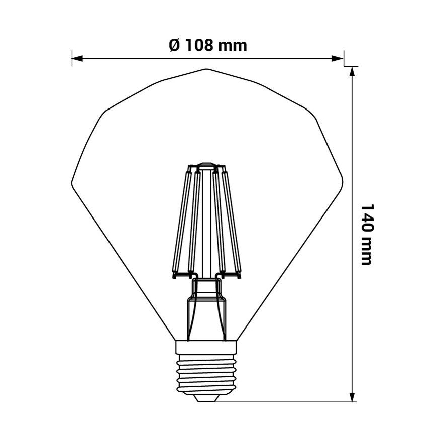 LED Spuldze CRYSTAL E27/4W/230V 2200K