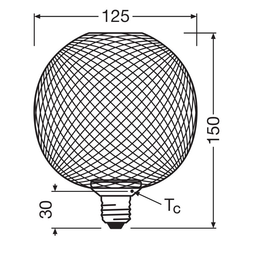 LED Spuldze DECOR FLAT G125 E27/3,5W/230V 2700K zelta - Osram