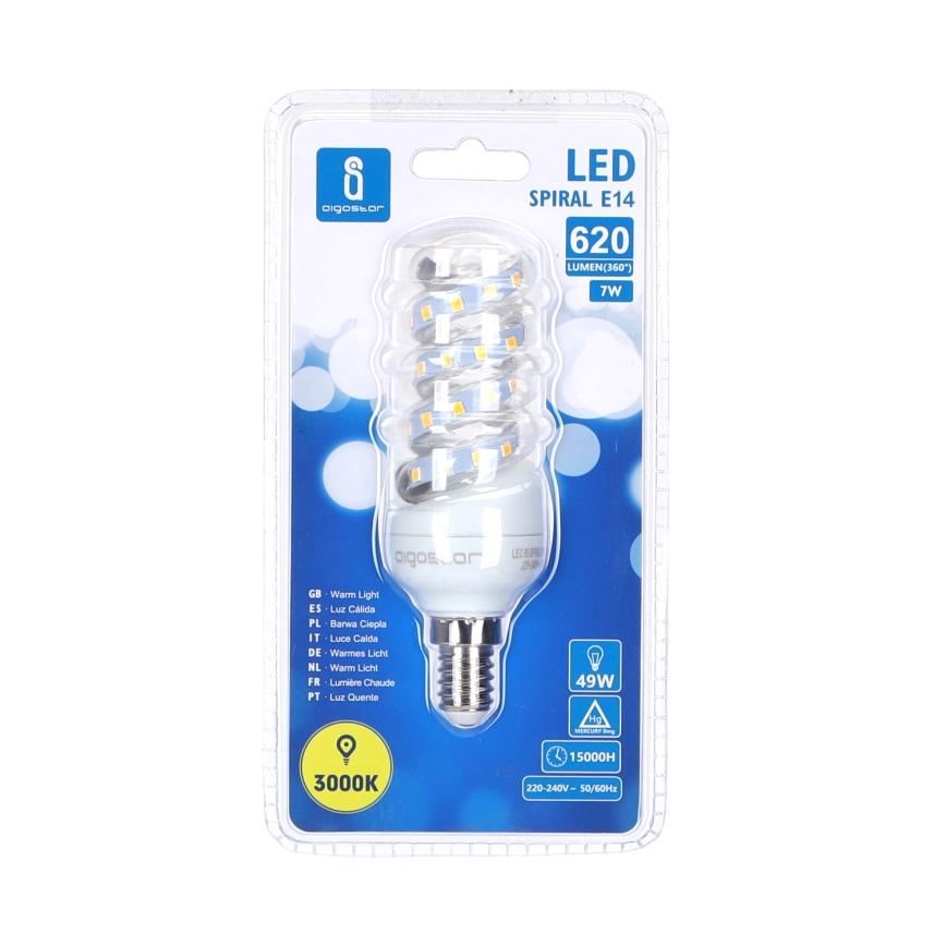 LED Spuldze E14/7W/230V 3000K - Aigostar