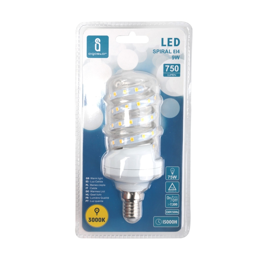 LED Spuldze E14/9W/230V 3000K - Aigostar