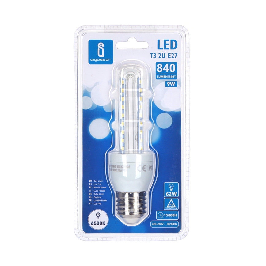 LED Spuldze E27/9W/230V 6500K - Aigostar