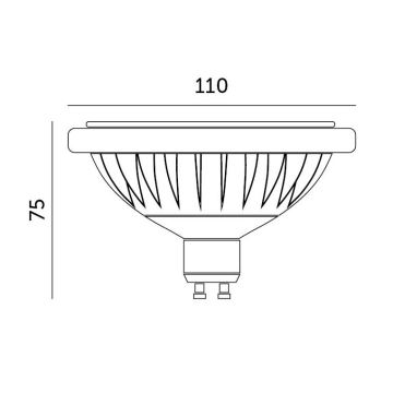 LED Spuldze ES111 GU10/15W/230V 4000K