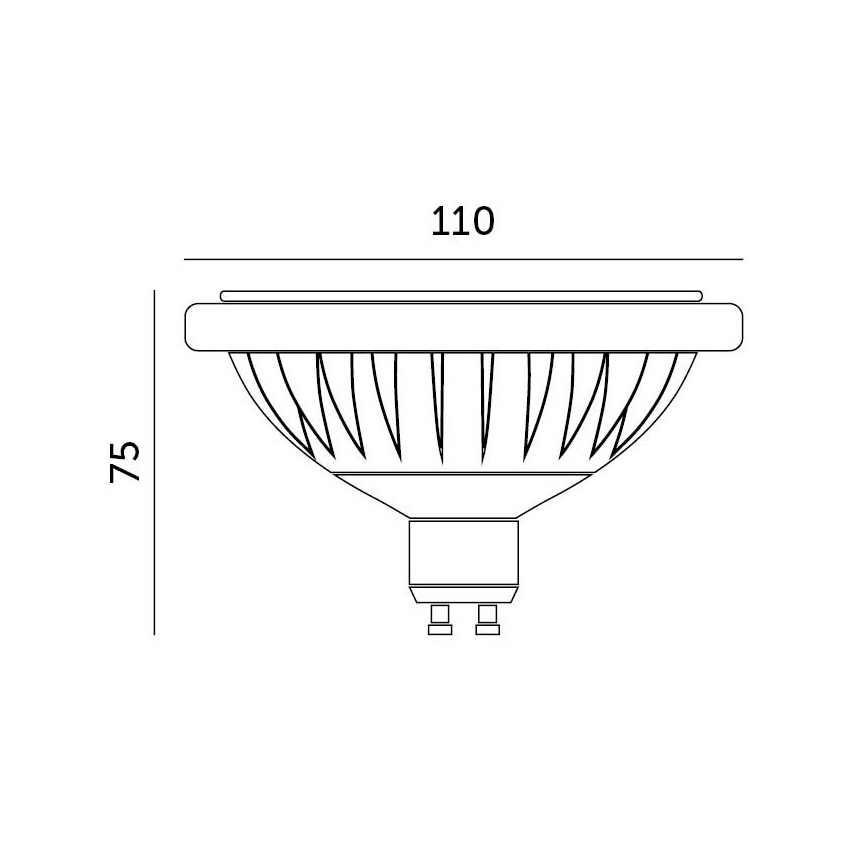 LED Spuldze ES111 GU10/15W/230V 4000K