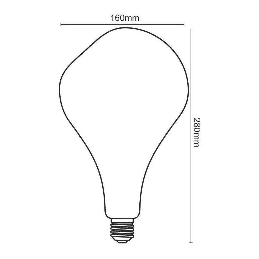 LED Spuldze FILAMENT BUMPED SMOKE ET160 E27/4W/230V 2000K