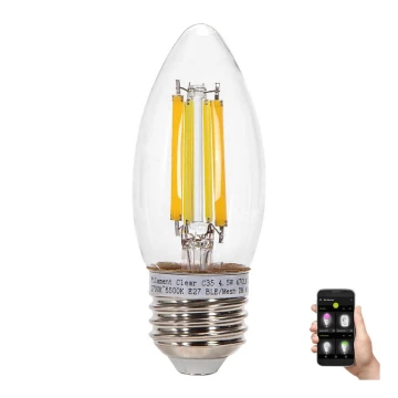 LED Spuldze FILAMENT C35 E27/4,5W/230V 2700-6500K - Aigostar