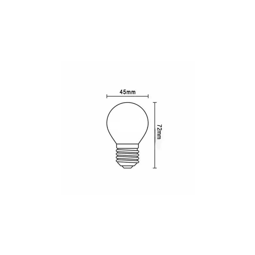 LED Spuldze FILAMENT G45 E27/6W/230V 4000K