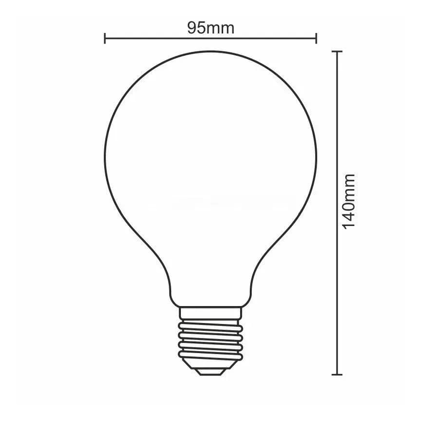 LED Spuldze FILAMENT G95 E27/11W/230V 3000K