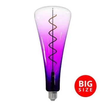 LED Spuldze FILAMENT SHAPE T110 E27/5W/230V 1800K violeta