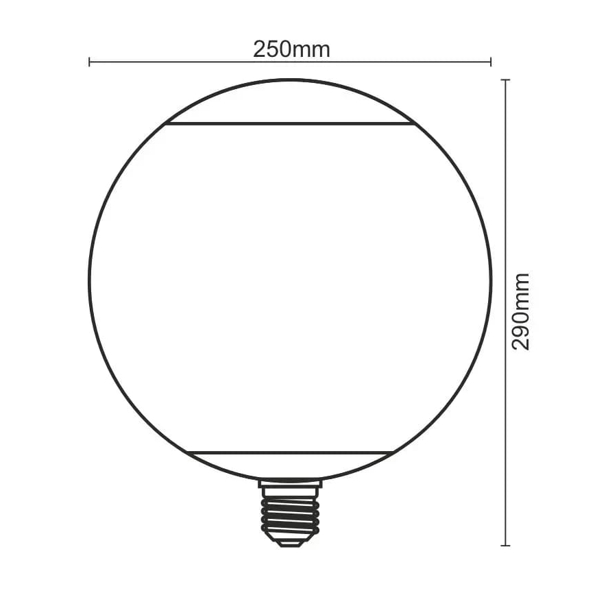 LED Spuldze FILAMENT SMOKE G250 E27/4W/230V 1800K