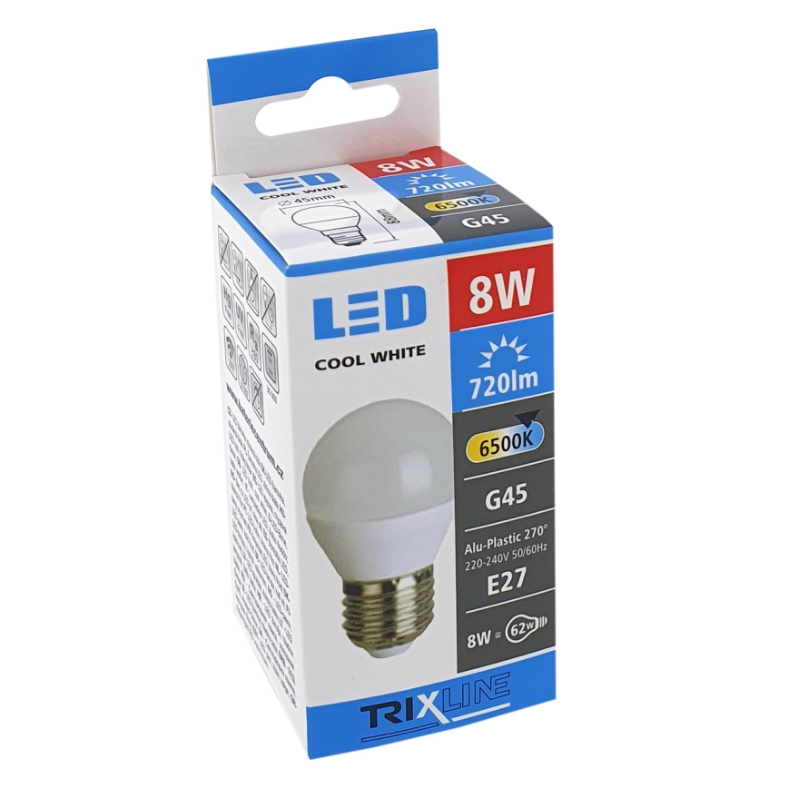 LED Spuldze G45 E27/8W/230V 6500K