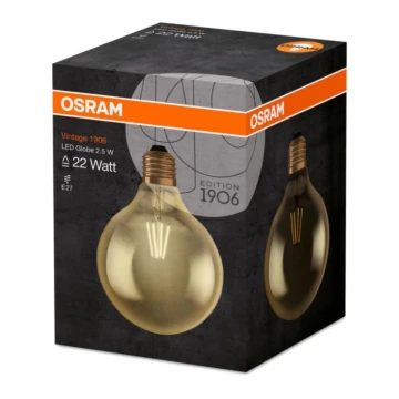 LED Spuldze GLOBE E27/2.5W/230V 2,400K - Osram