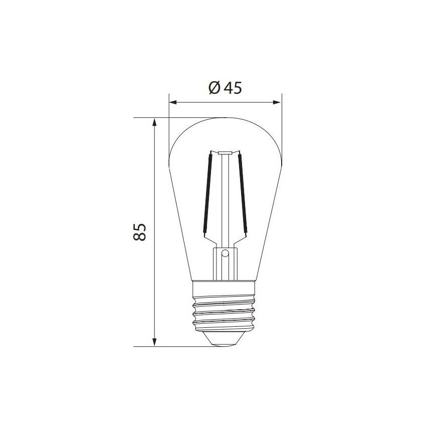 LED Spuldze LEDSTAR CLASIC ST45 E27/1W/230V 3000K