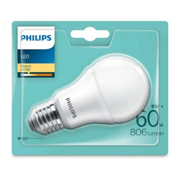 LED Spuldze Philips A60 E27/9W/230V 4000K