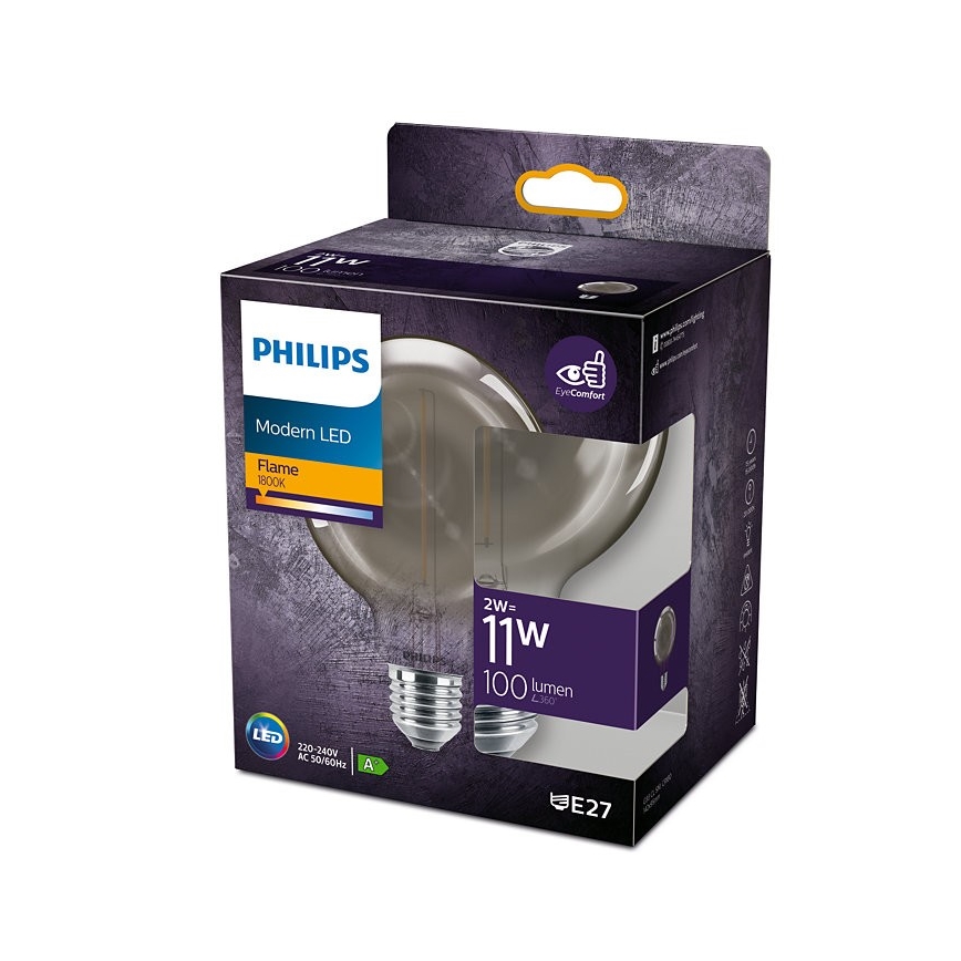 LED Spuldze Philips E27/2W/230V 1800K