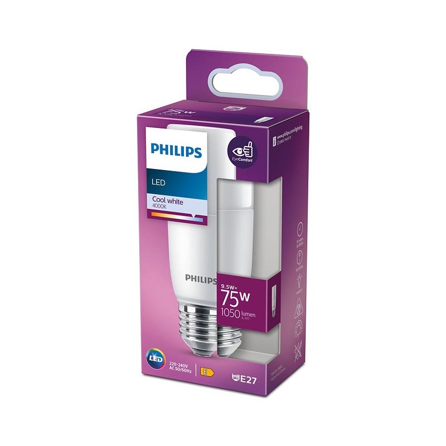 LED Spuldze Philips E27/9,5W/230V 4000K